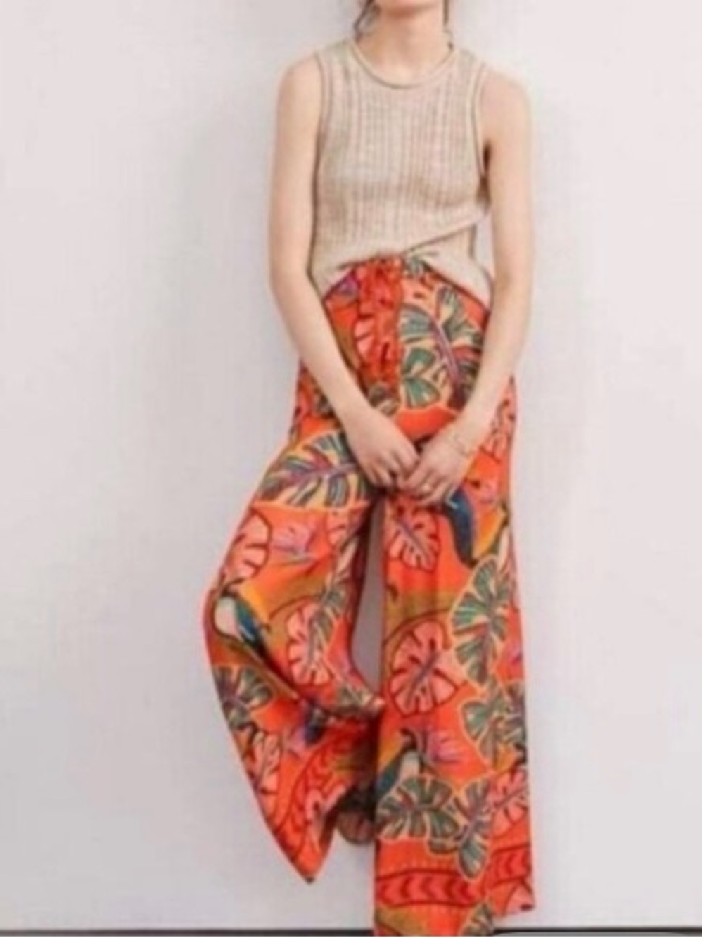 Farm Rio wide leg pants xs Anthropologie